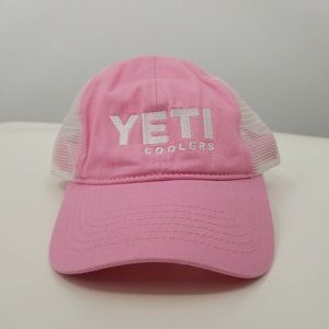 Yeti Coolers Pink and‎ White Snapback Baseball Cap Hat